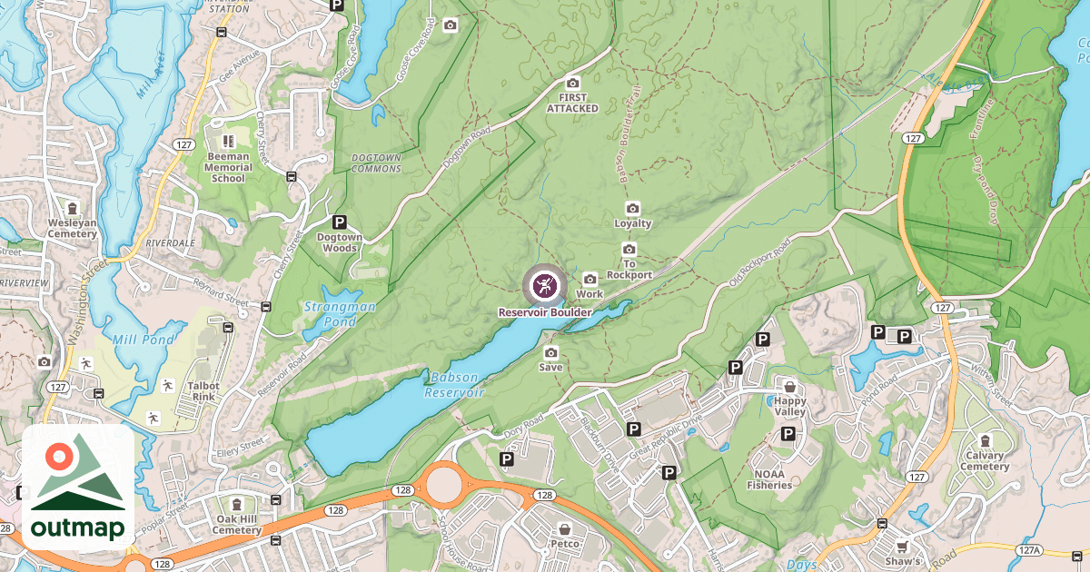 Map of Reservoir Boulder