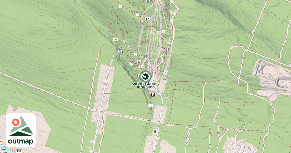 Map of Centre de ski Mont Béchervaise