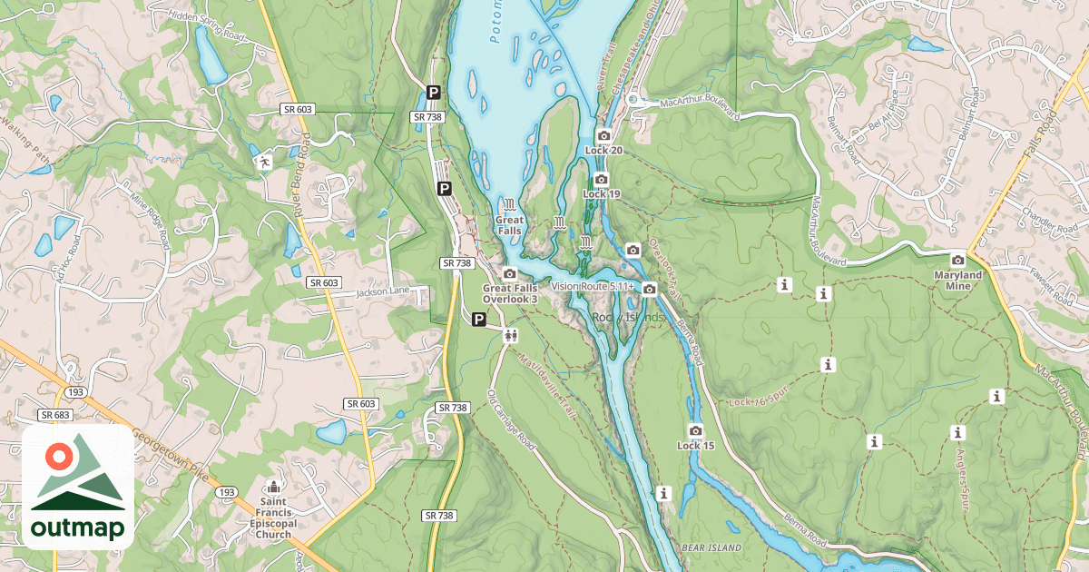 Map of Vision Route