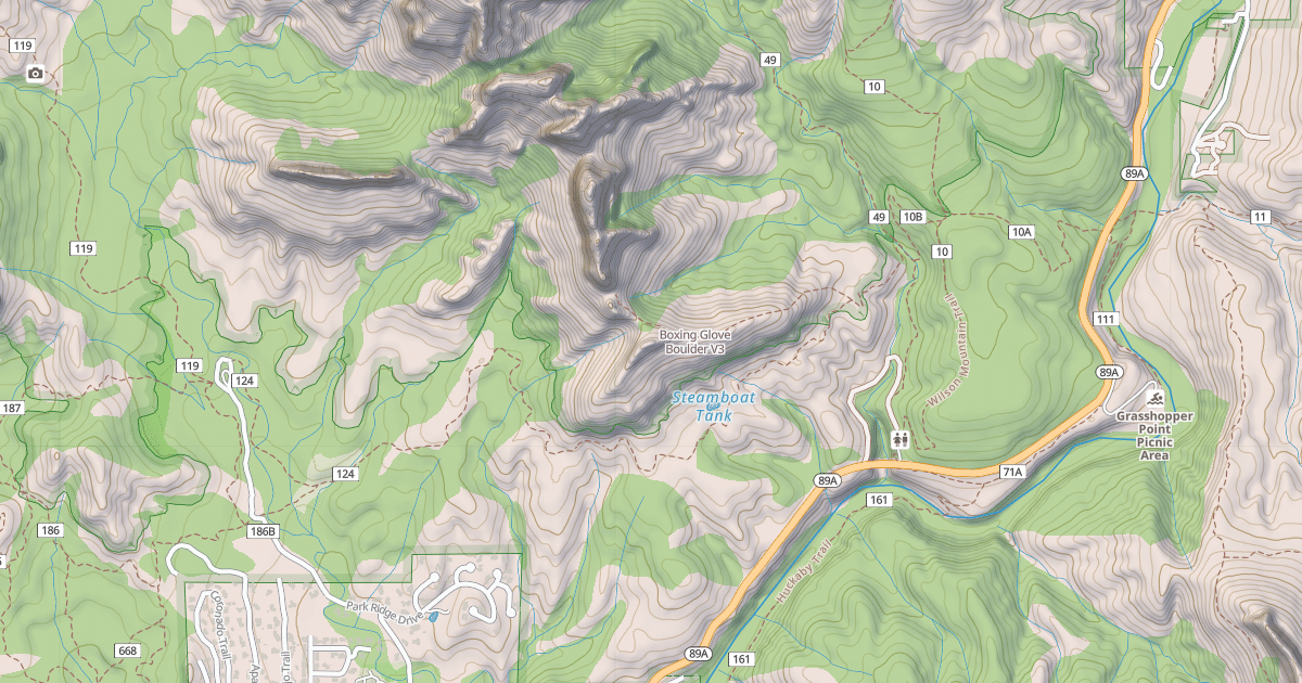 Map preview of Boxing Glove Boulder