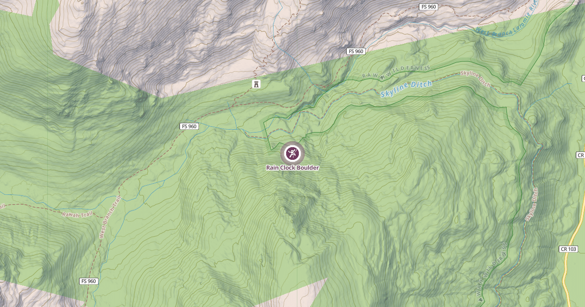 Map preview of Rain Clock Boulder