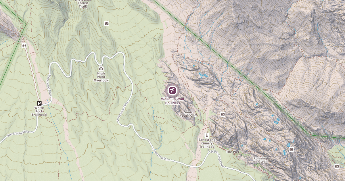 Map preview of Wake-up Wall Boulders