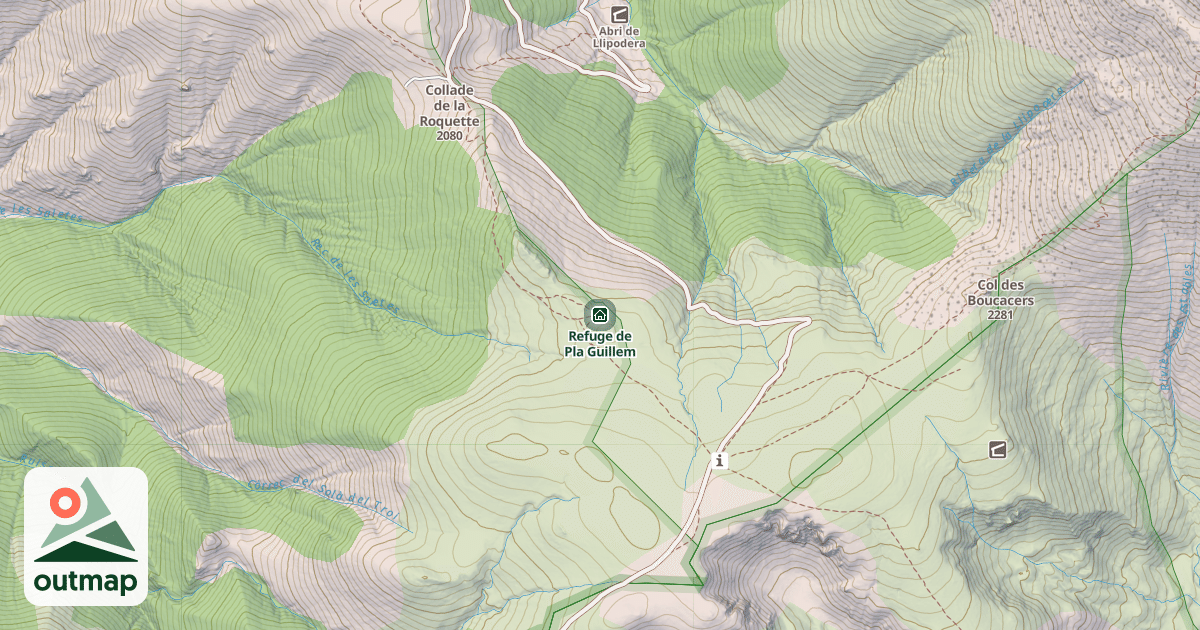 Map of Refuge de Pla Guillem
