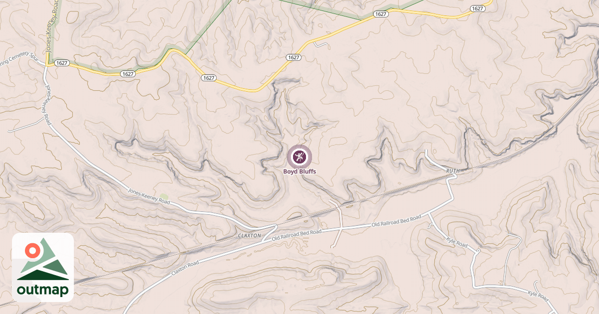 Map of Boyd Bluffs
