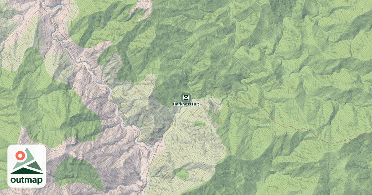 Map of Harkness Hut
