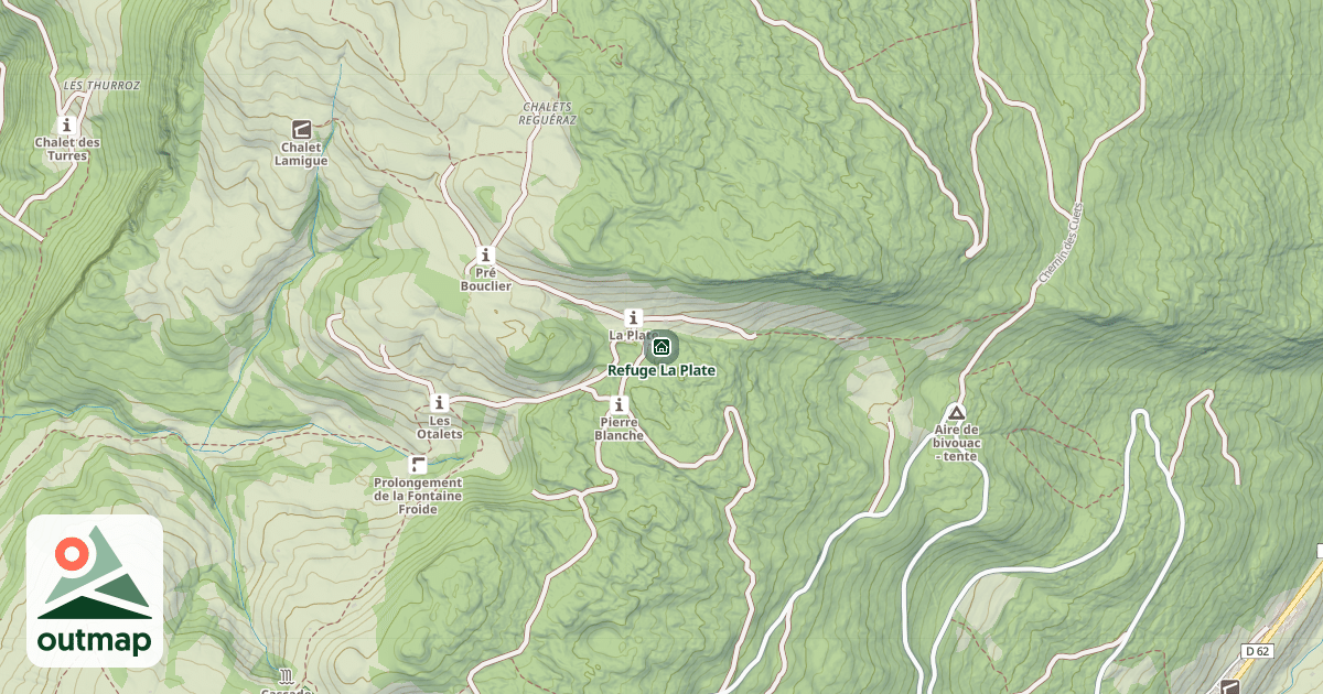 Map of Refuge La Plate