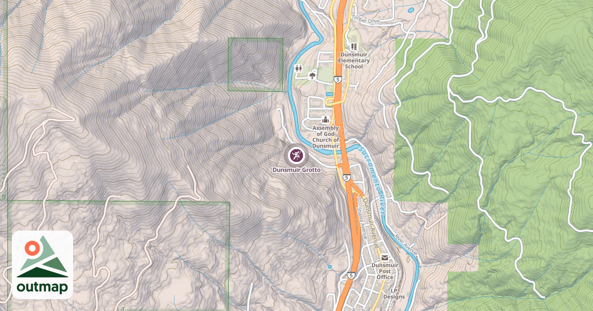 Map of Dunsmuir Grotto