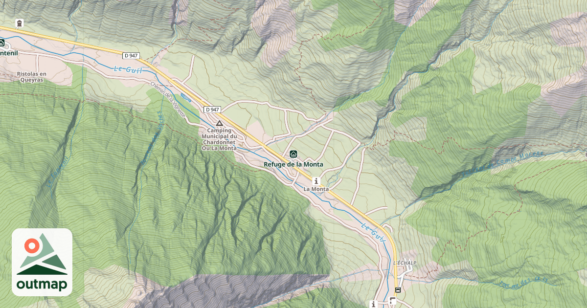 Map of Refuge de la Monta
