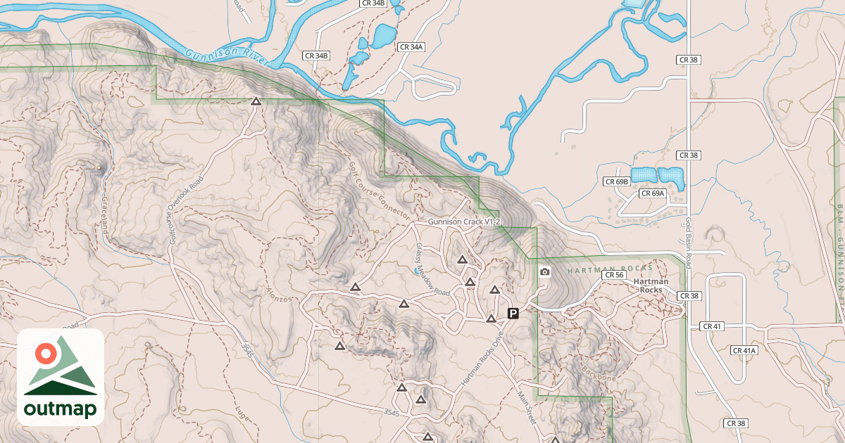 Map of Gunnison Crack