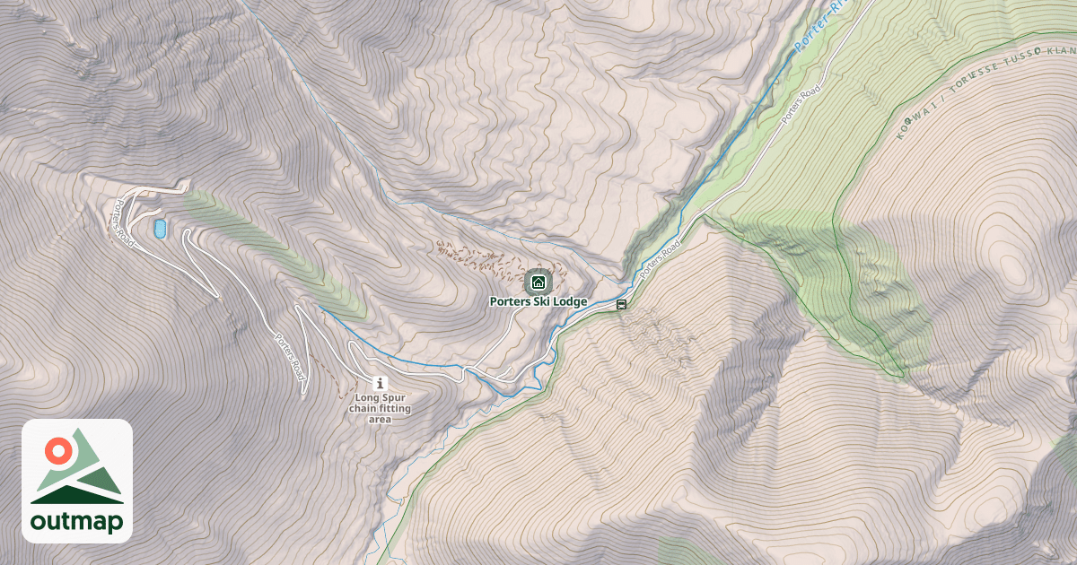 Map of Porters Ski Lodge