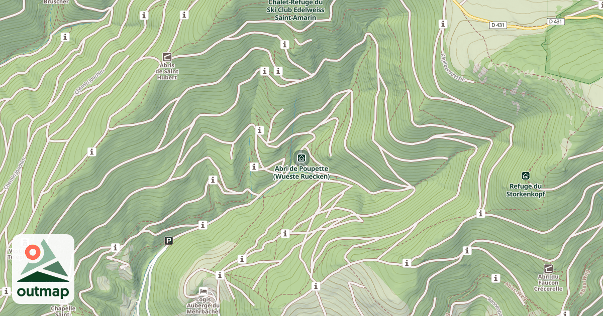 Map of Abri de Poupette (Wueste Ruecken)