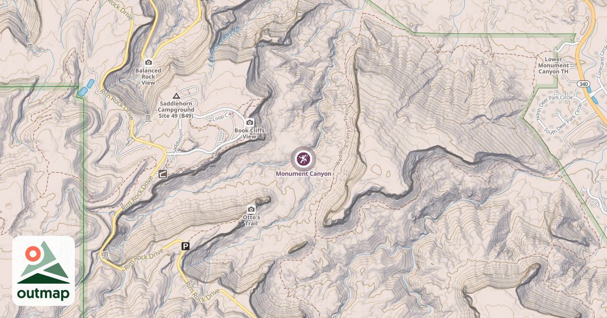 Map of Monument Canyon