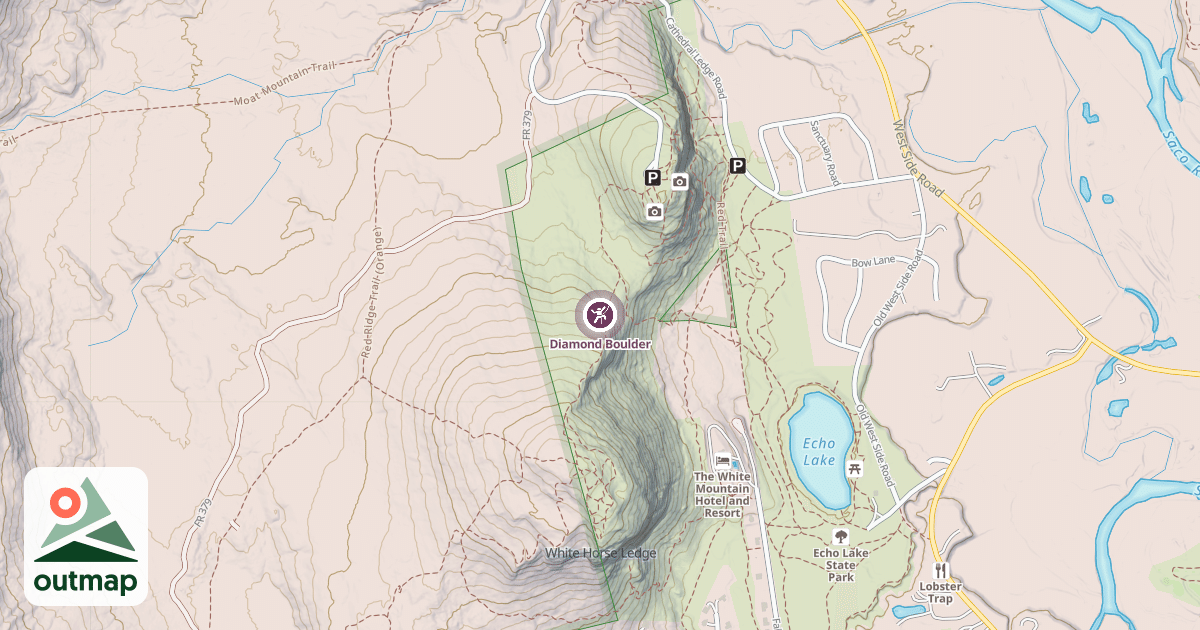 Map of Diamond Boulder