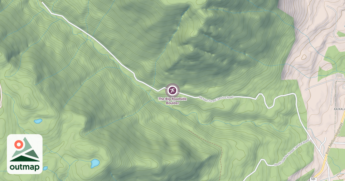 Map of The Big Roadside Boulder