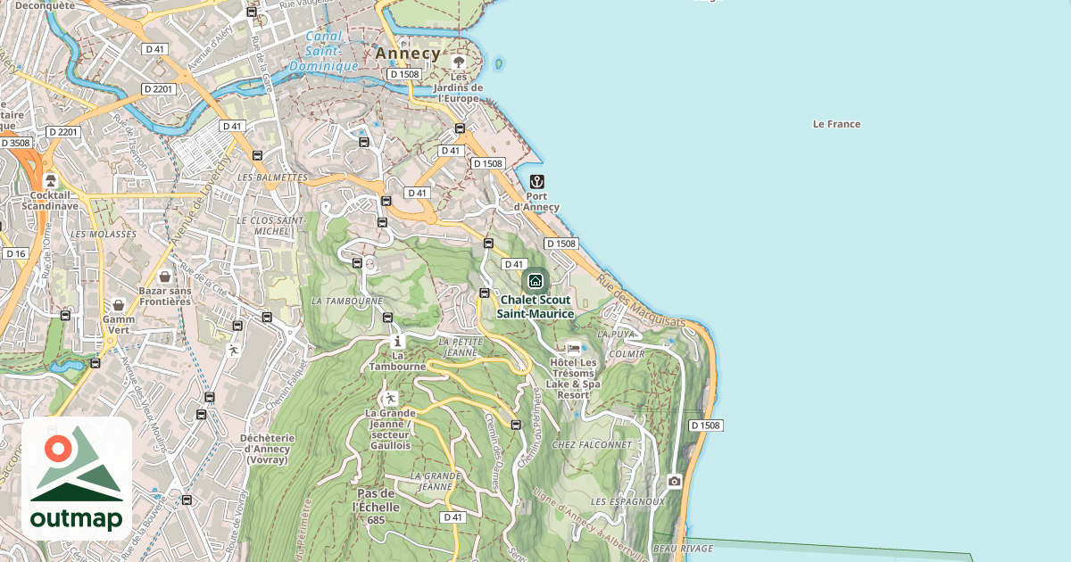 Map of Chalet Scout Saint-Maurice