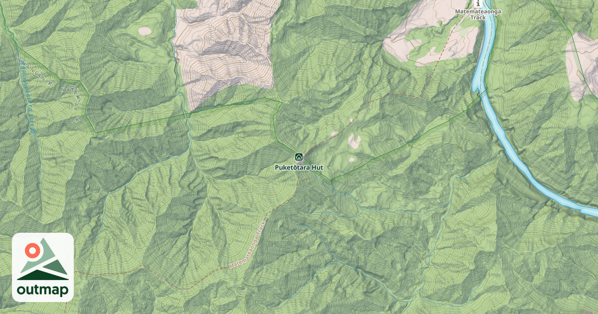 Map of Puketōtara Hut