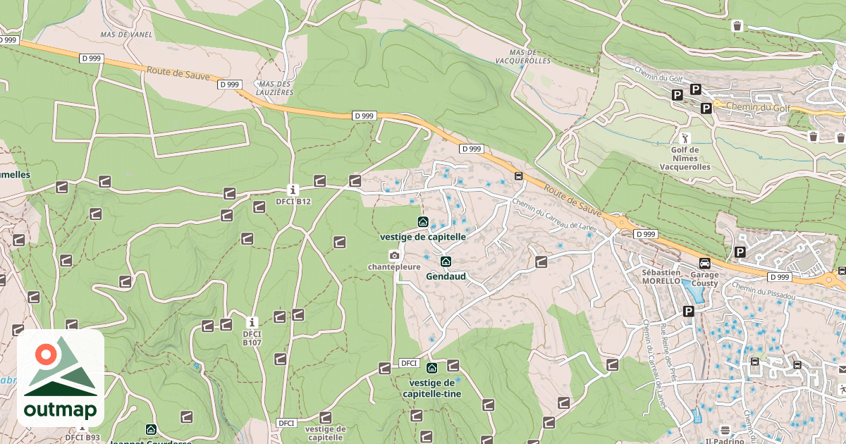 Map of vestige de capitelle