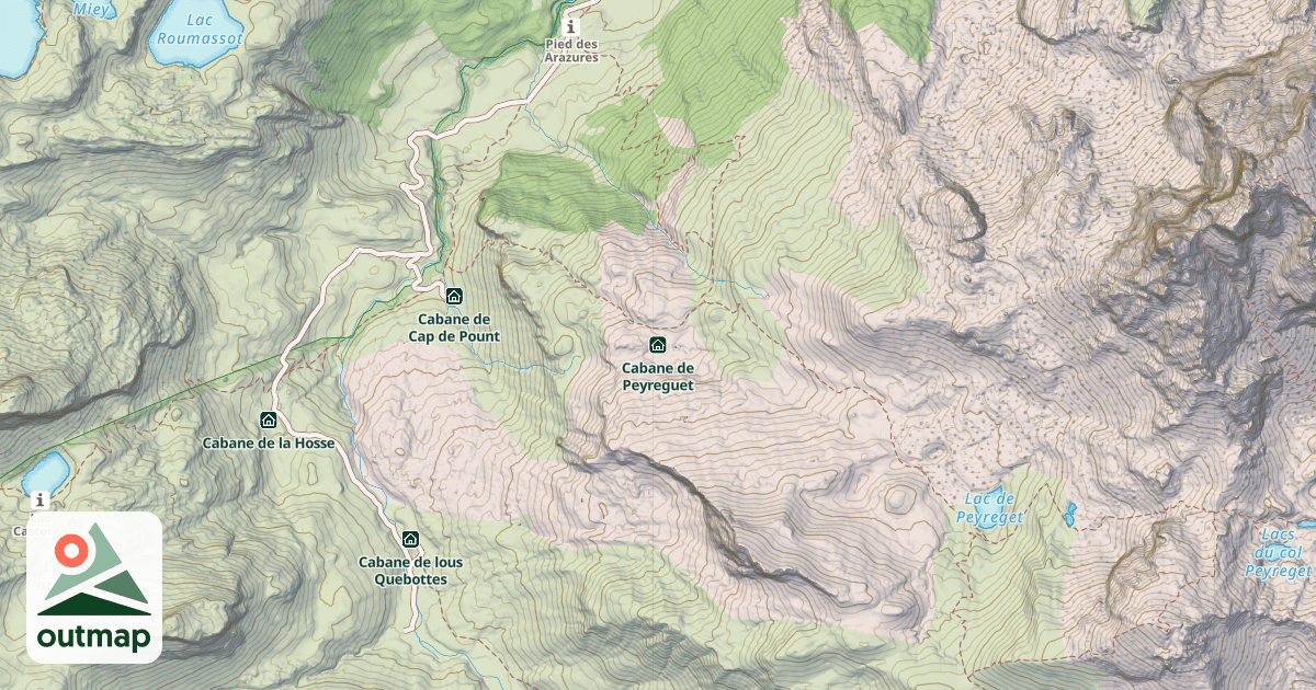 Map of Cabane de Peyreguet