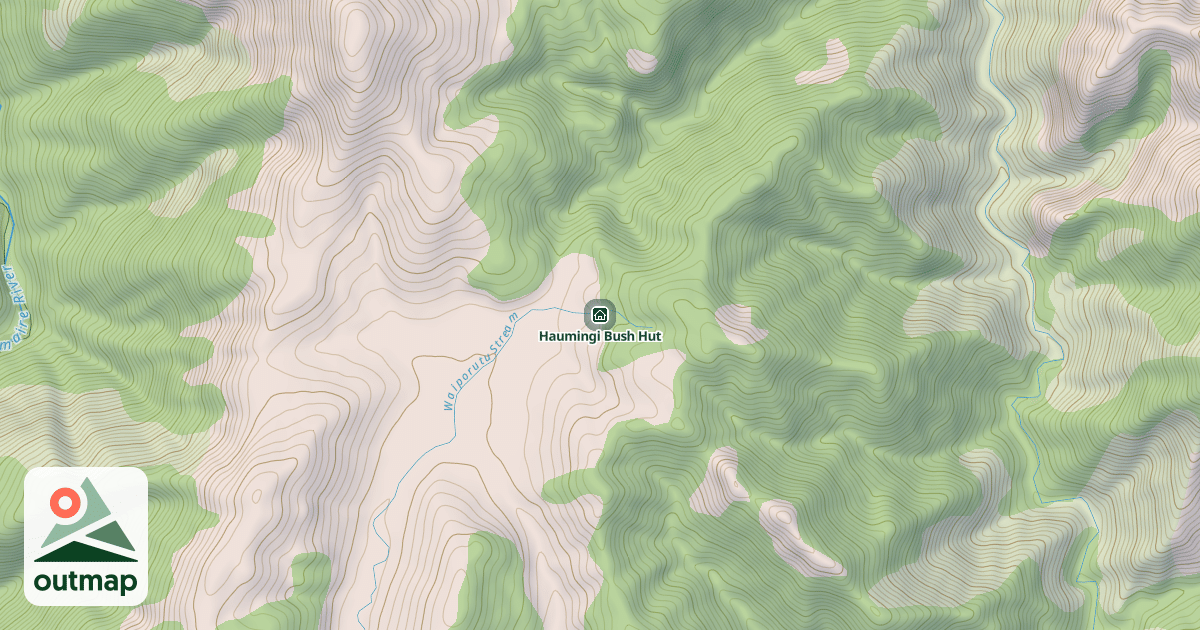Map of Haumingi Bush Hut