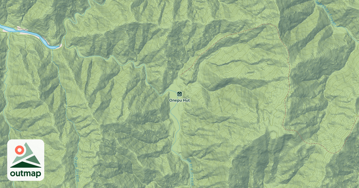 Map of Onepu Hut