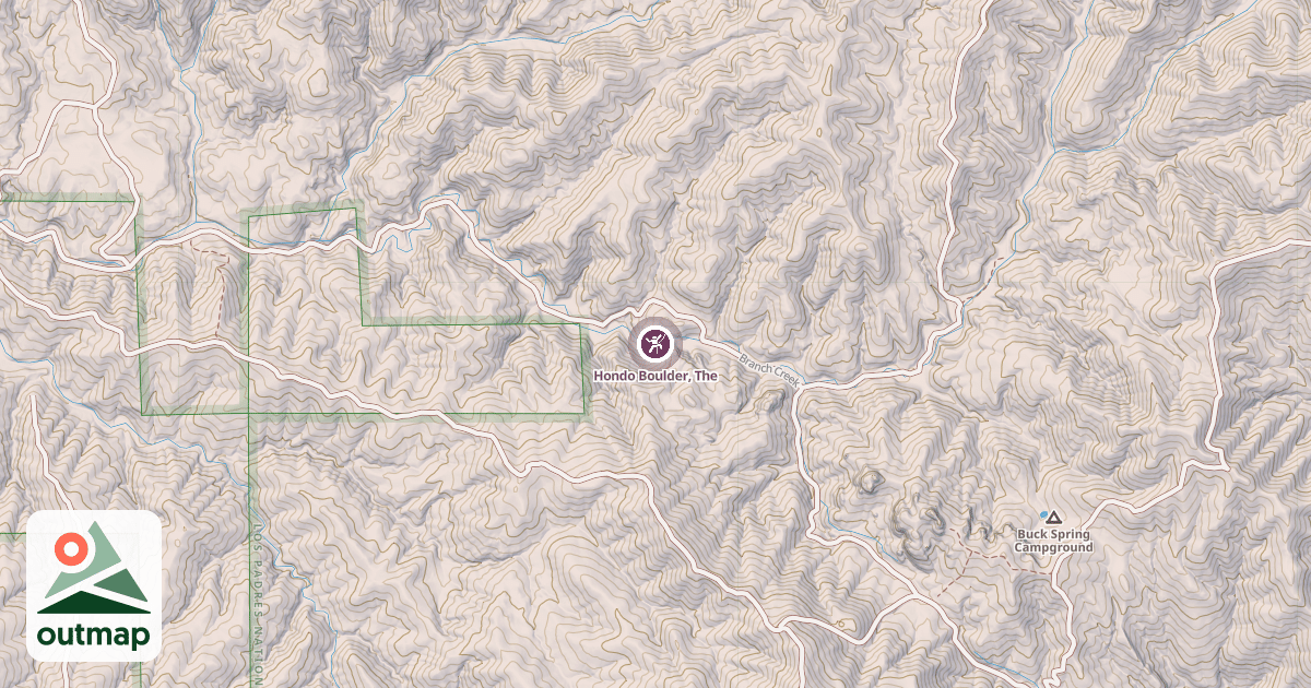 Map of Hondo Boulder, The