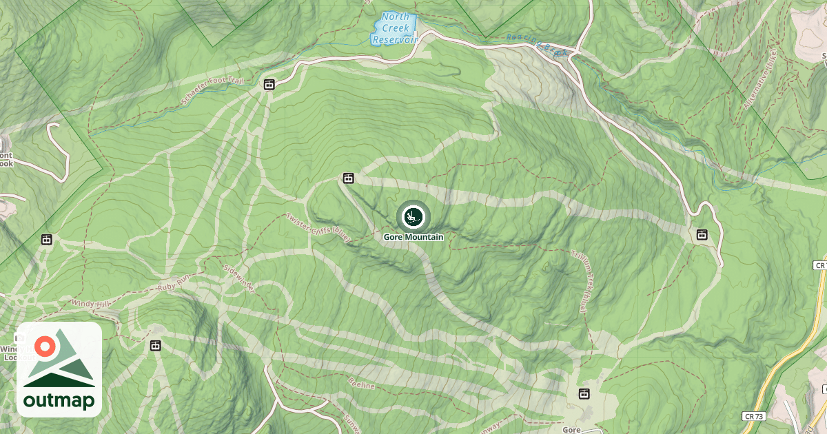 Map of Gore Mountain