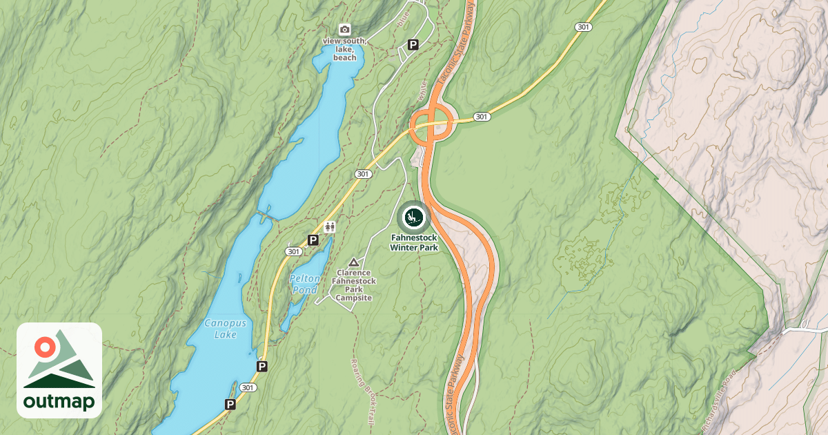 Map of Fahnestock Winter Park