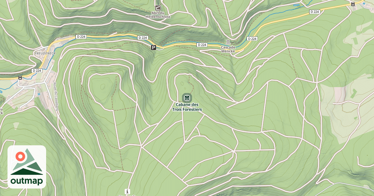 Map of Cabane des Trois Forestiers