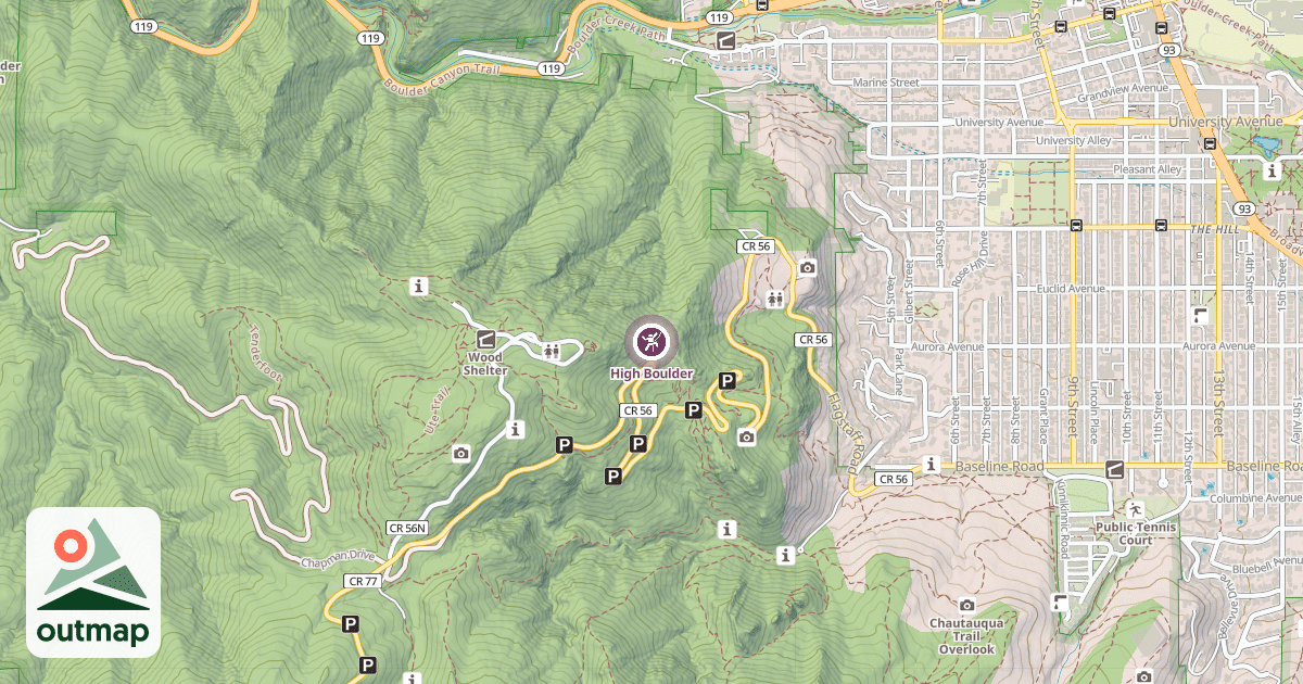 Map of High Boulder