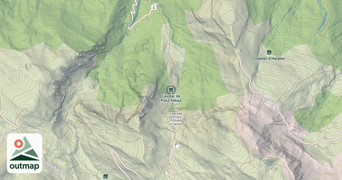 Map of Cayolar de Pista Pékoa