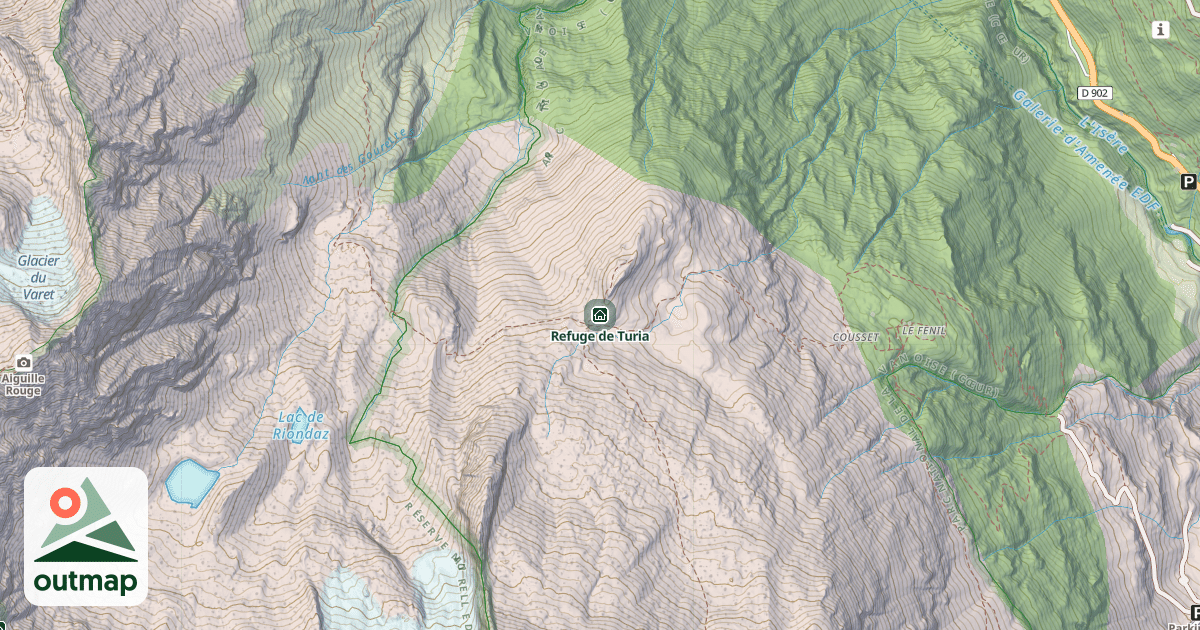 Map of Refuge de Turia
