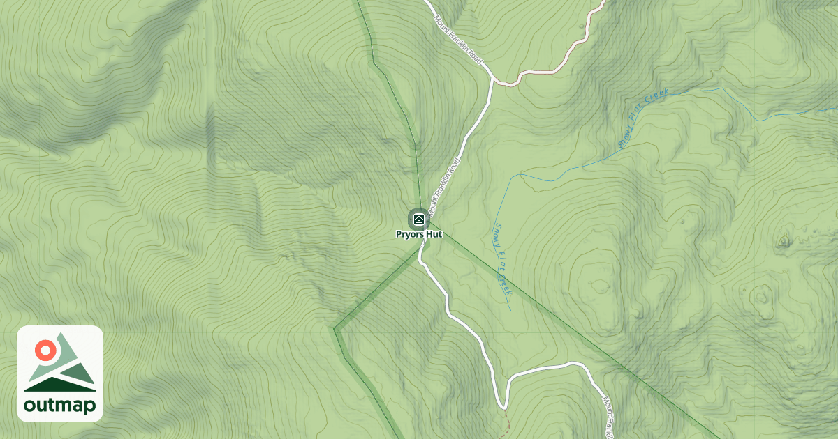 Map of Pryors Hut