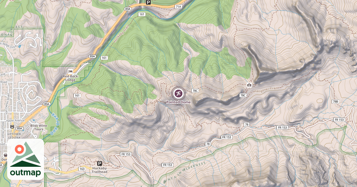 Map of Pointed Dome