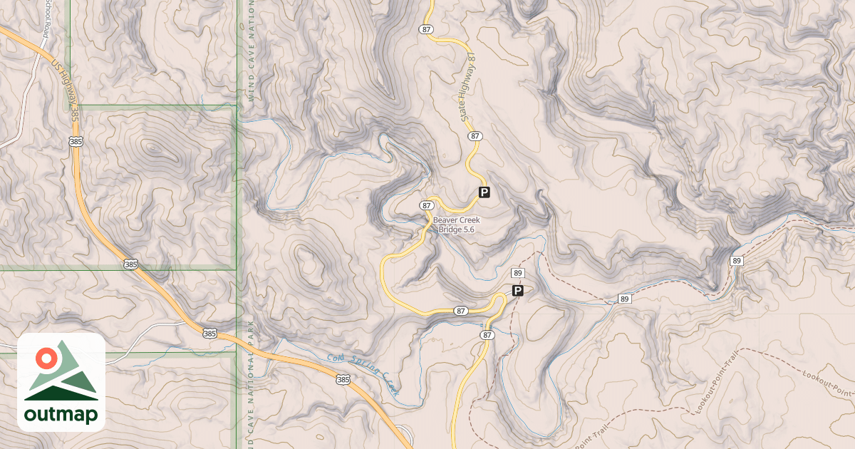 Map of Beaver Creek Bridge