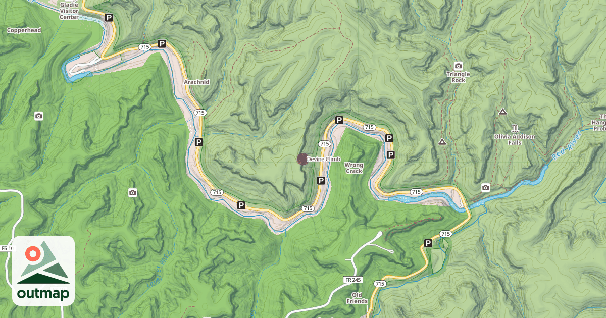 Map of Devine Climb