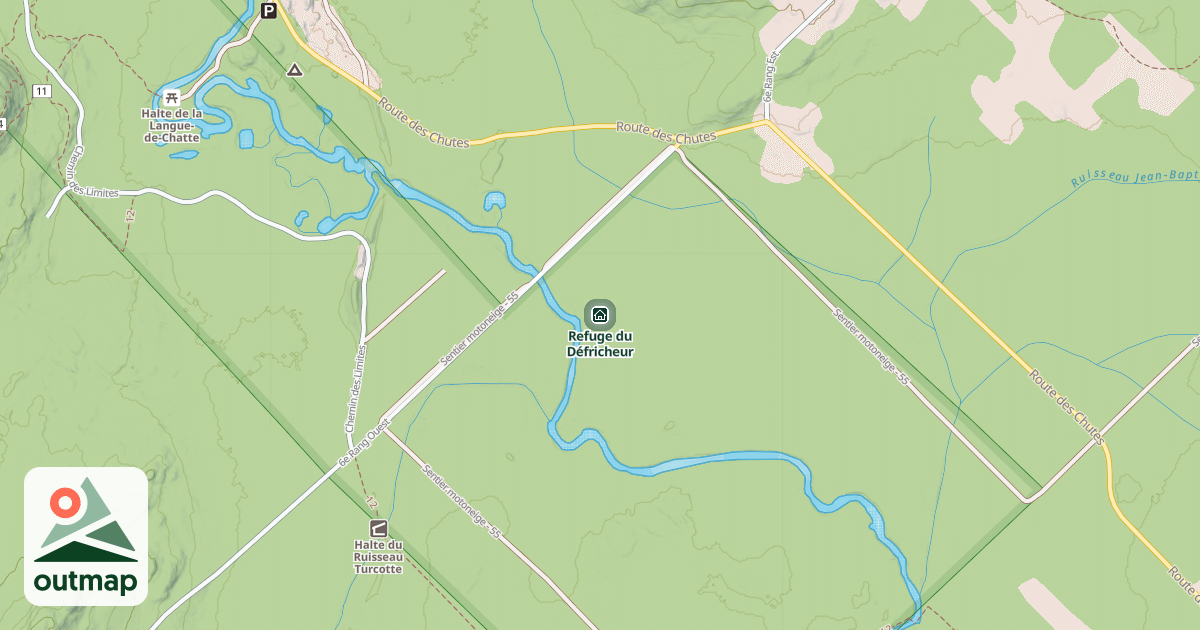 Map of Refuge du Défricheur