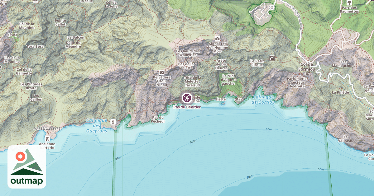 Map of Pas du Bénitier