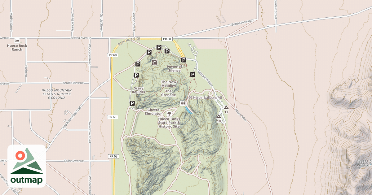 Map of 99 Heroin balloons