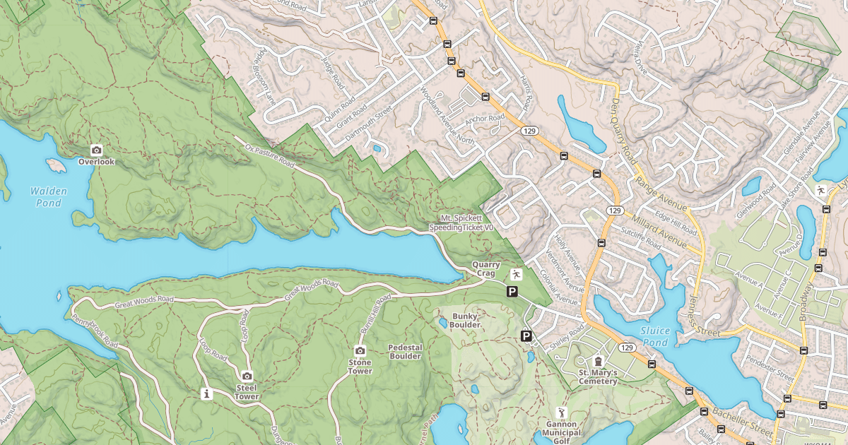 Map preview of Mt. Spickett SpeedingTicket