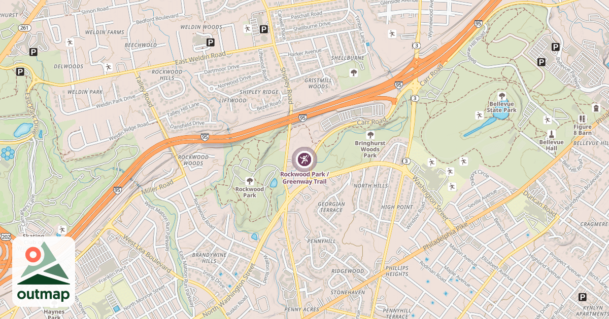 Map of Rockwood Park / Greenway Trail