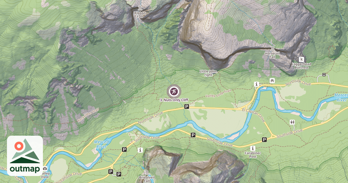 Map of 3. Nuts Only Cliff