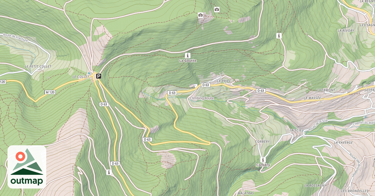Map of Climbing Route