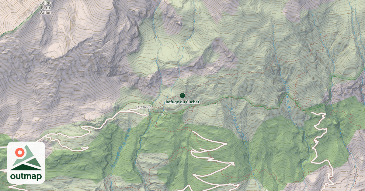 Map of Refuge du Cuchet