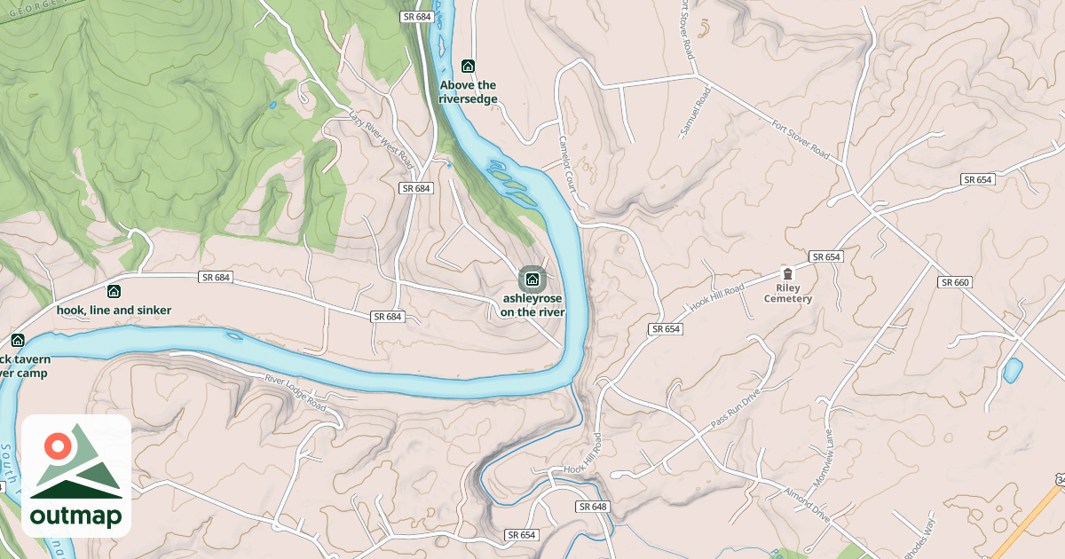 Map of ashleyrose on the river