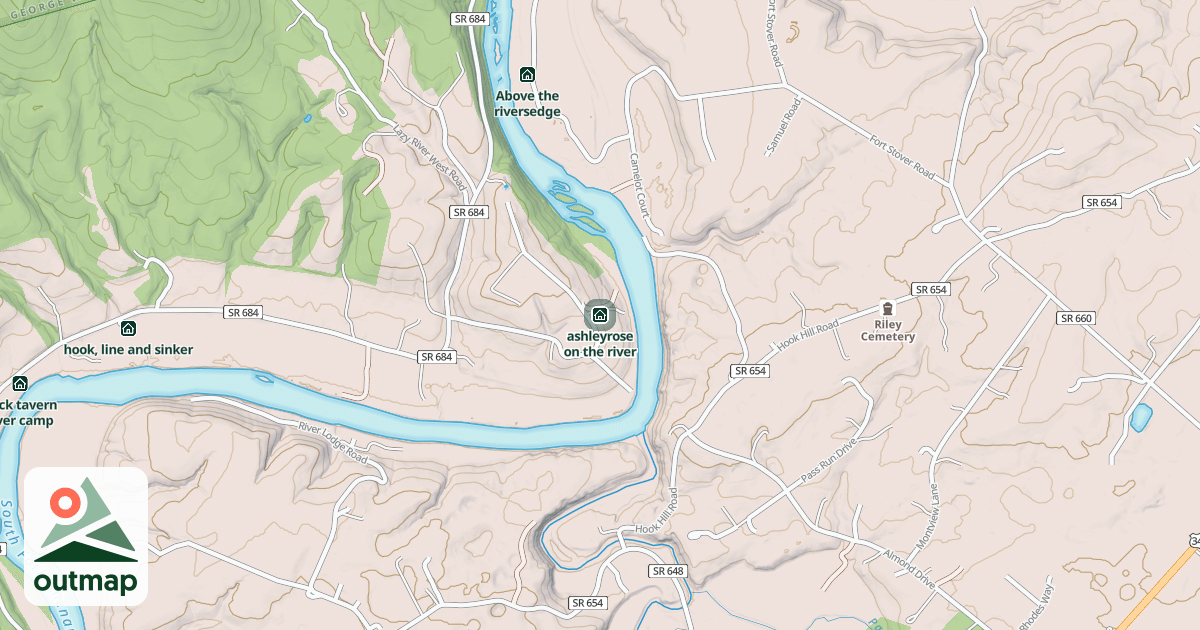 Map of ashleyrose on the river