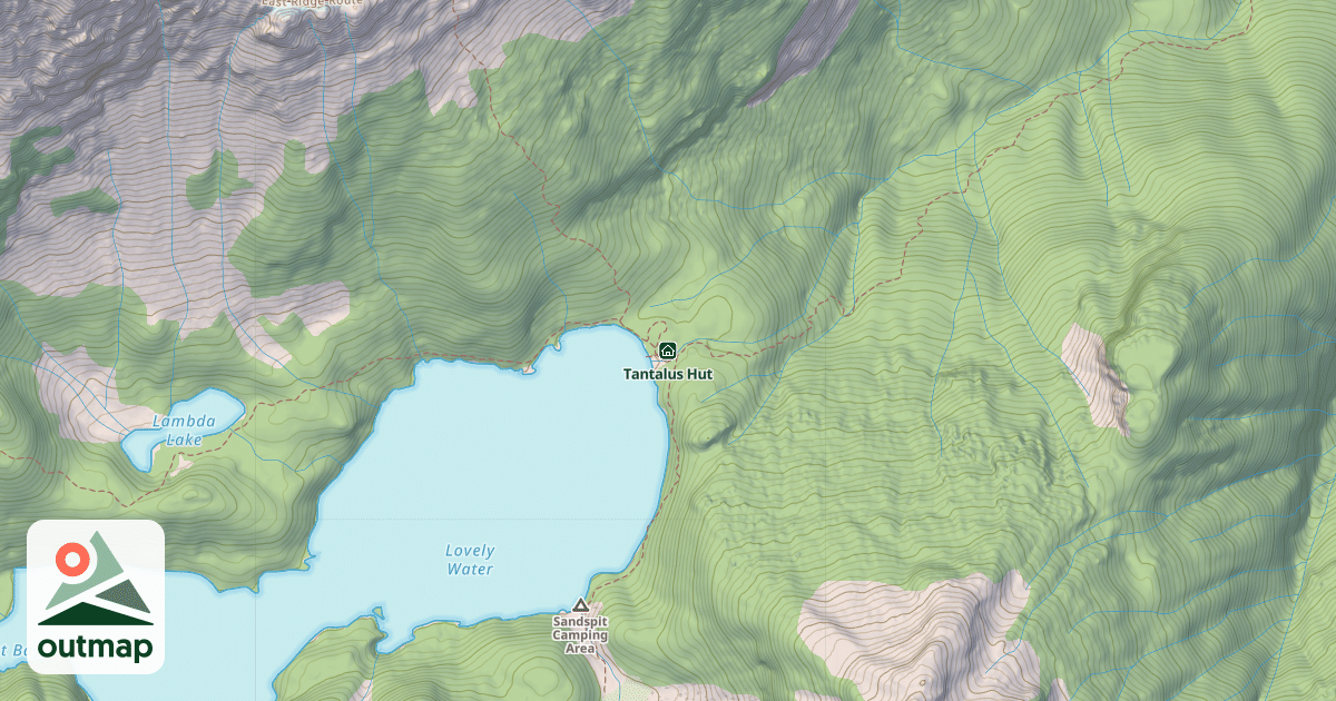 Map of Tantalus Hut