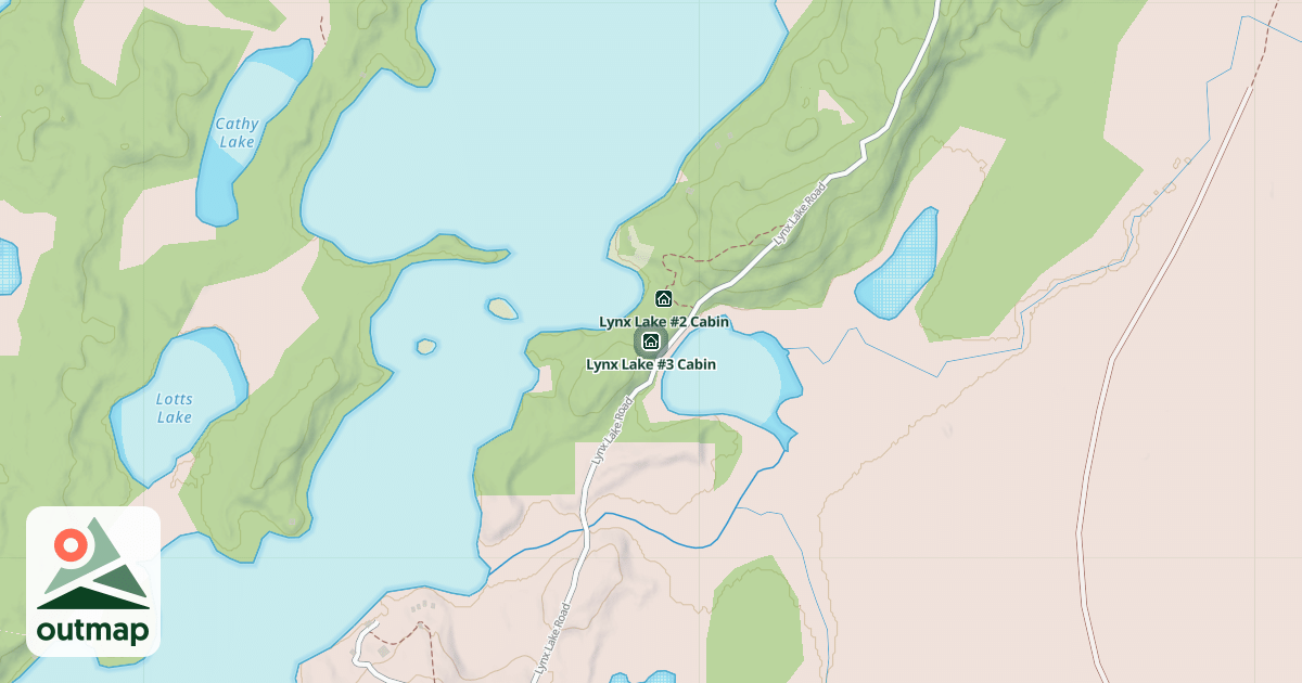 Map of Lynx Lake #3 Cabin