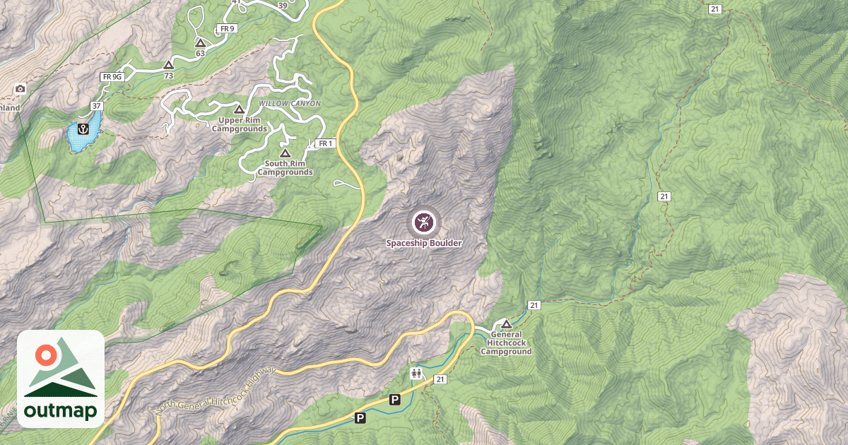 Map of Spaceship Boulder