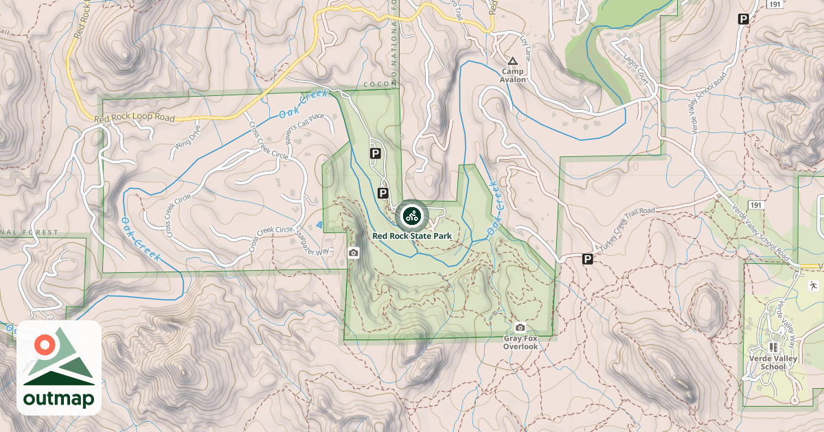 Map of Red Rock State Park