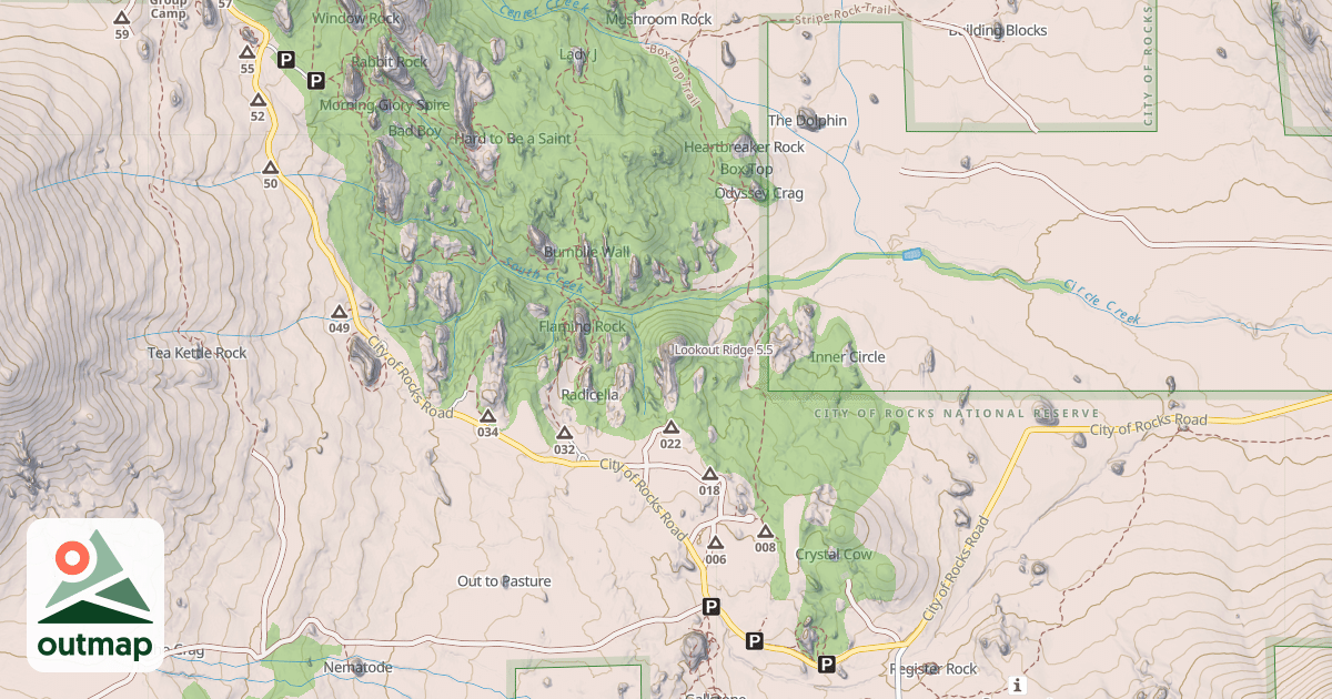 Map of Lookout Ridge